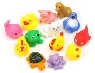 Animales-encantadores-de-bebé-niños-Swiming-baño-juguetes-de-agua-Sounding-juguetes-de-baño-Animal-de